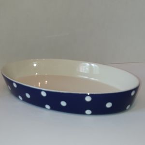 Spode Polka Dot Oval Baking Dish